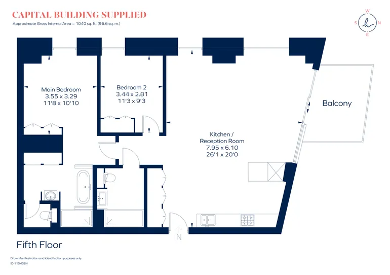 Floorplan 1 for 8 New Union Square Nine Elms SW11