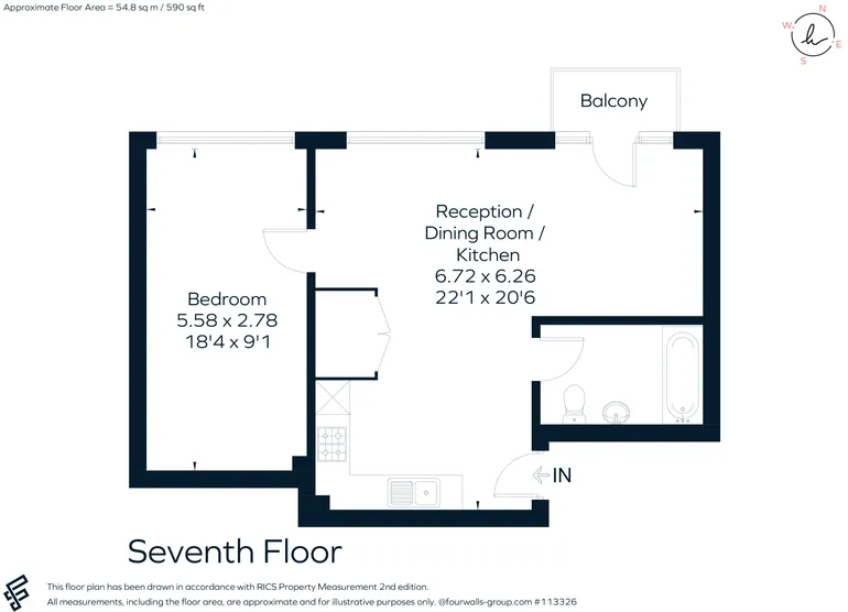 Floorplan 1 for Hershel Street Slough SL1