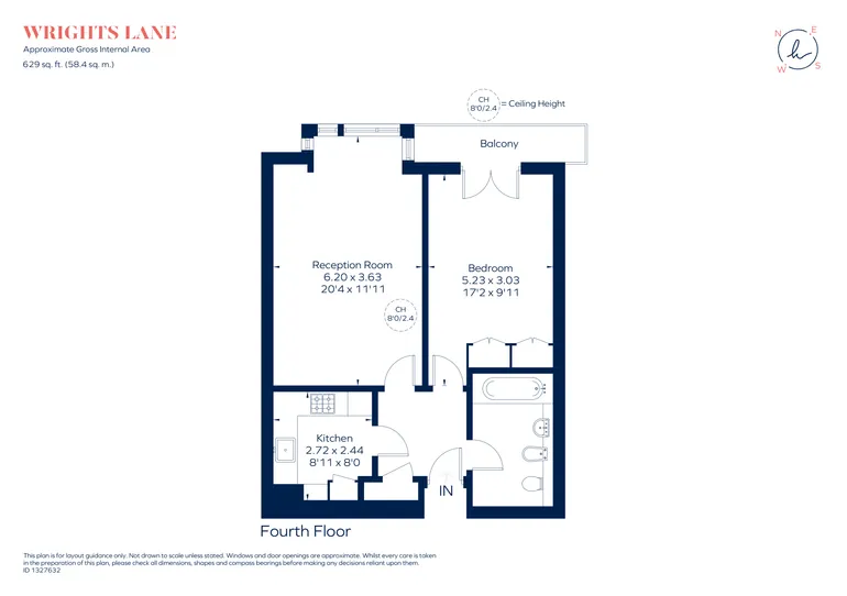 Floorplan 1 for Wrights Lane, LONDON, W8