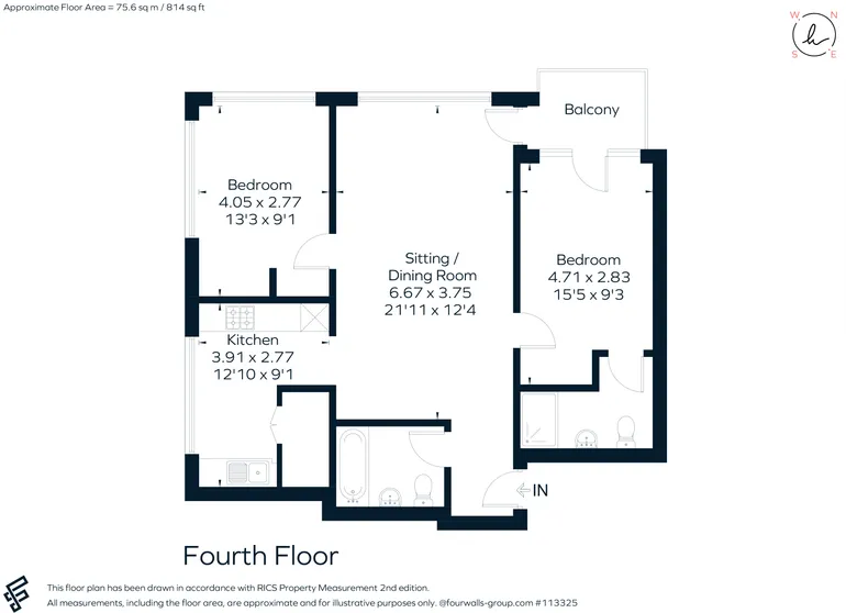 Floorplan 1 for Herschel Street Slough SL1