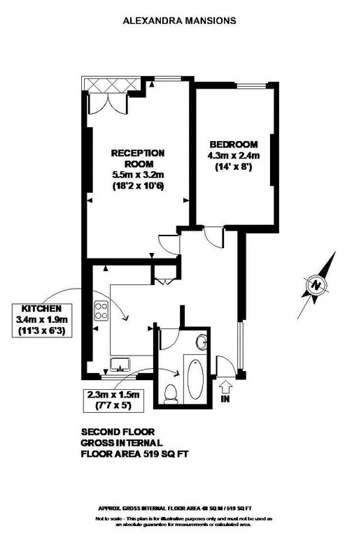 Floorplan 1 for Kings Road, SW3