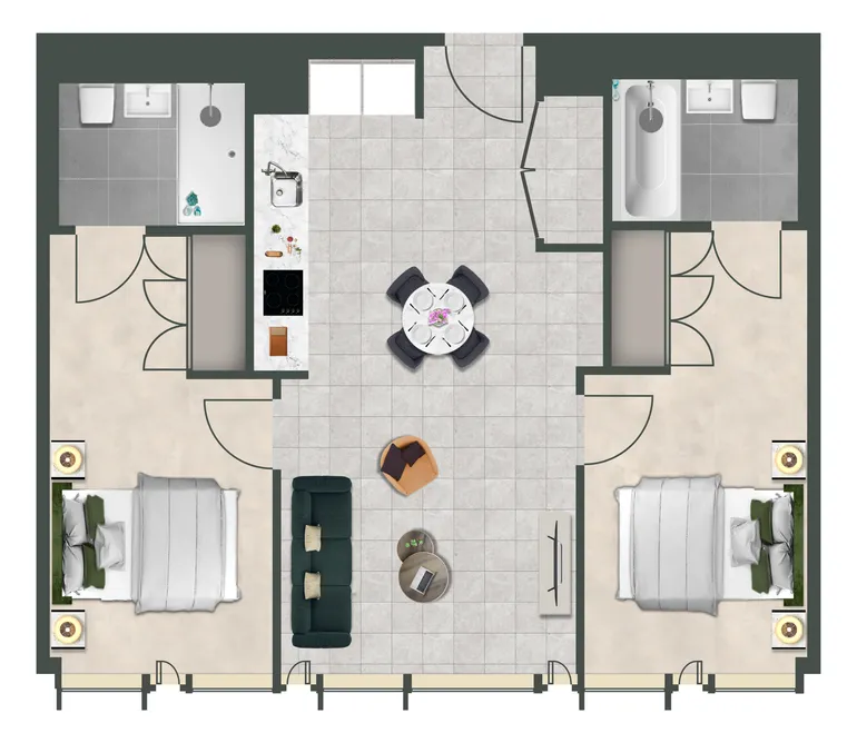 Floorplan 1 for The Mercian, 218 Broad St Birmingham B15