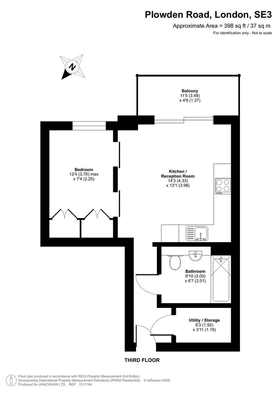 Floorplan 1 for Plowden Road London SE3