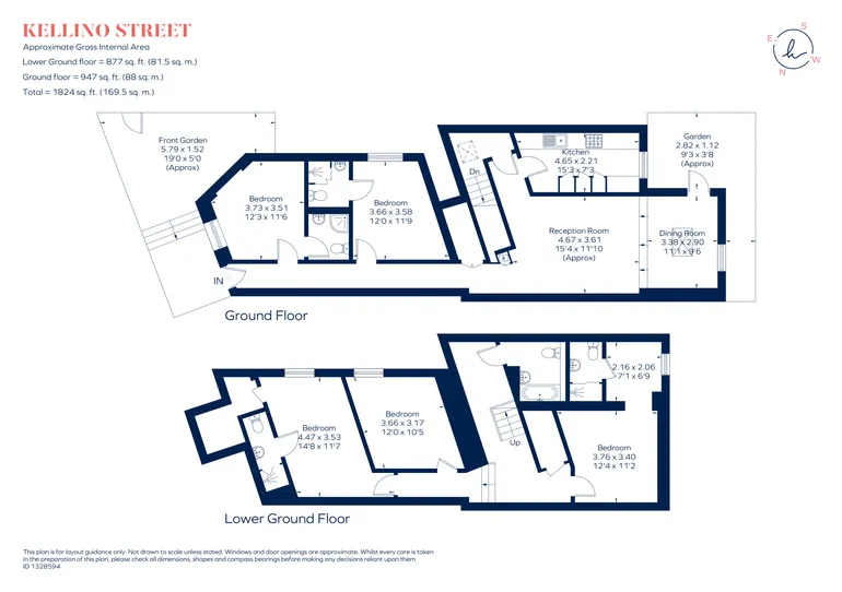 Floorplan 1 for Kellino Street Tooting SW17