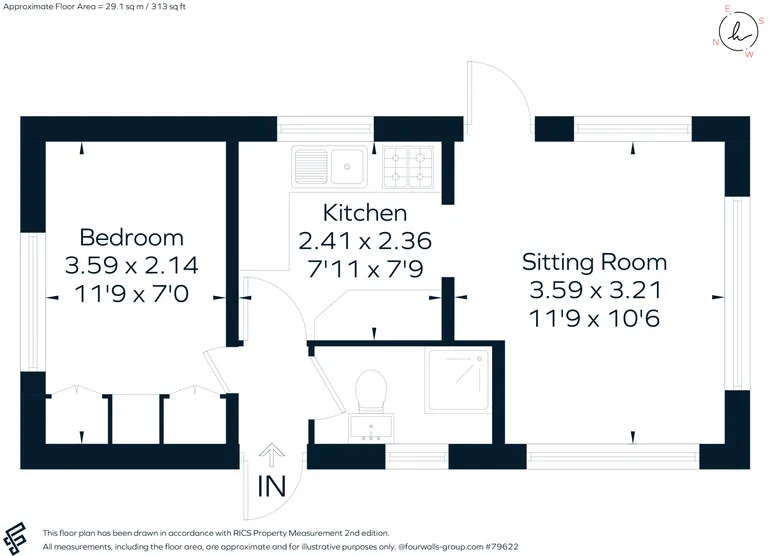 Floorplan 1 for Cods Hill Beenham RG7