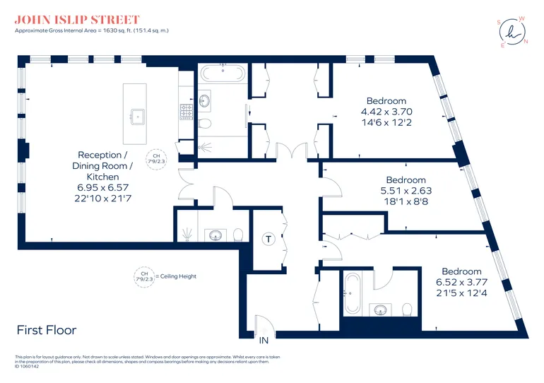 Floorplan 1 for John Islip Street London SW1P