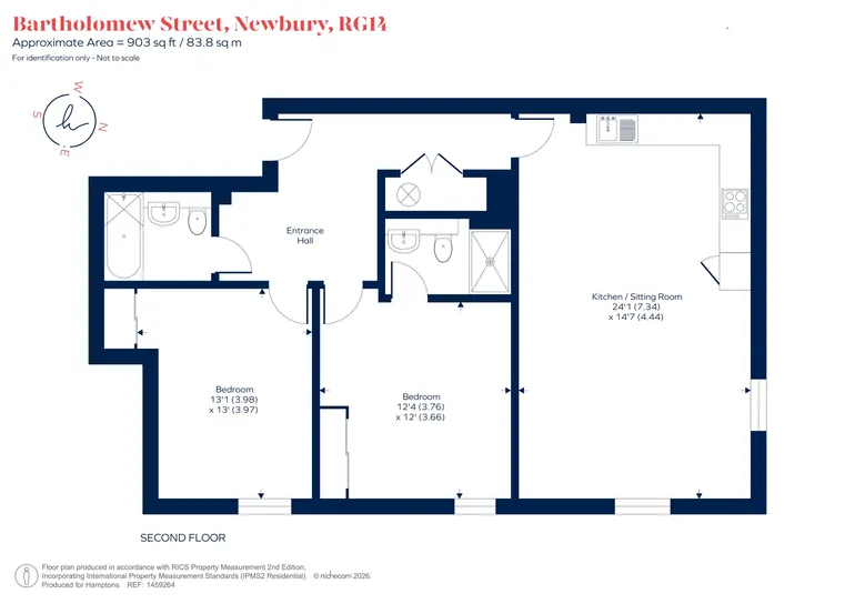 Floorplan 1 for 12 Union Place, Bartholomew Street Newbury RG14