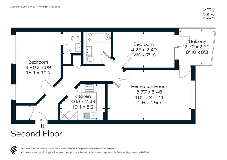 Floorplan 1 for Stretton Mansions, Greenwich, SE8