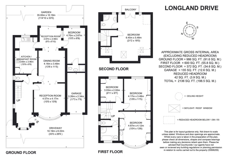 Floorplan 1 for Longland Drive, Totteridge, N20