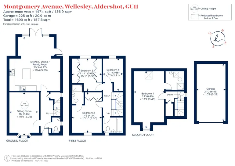 Floorplan 1 for Montgomery Avenue, Aldershot, GU11