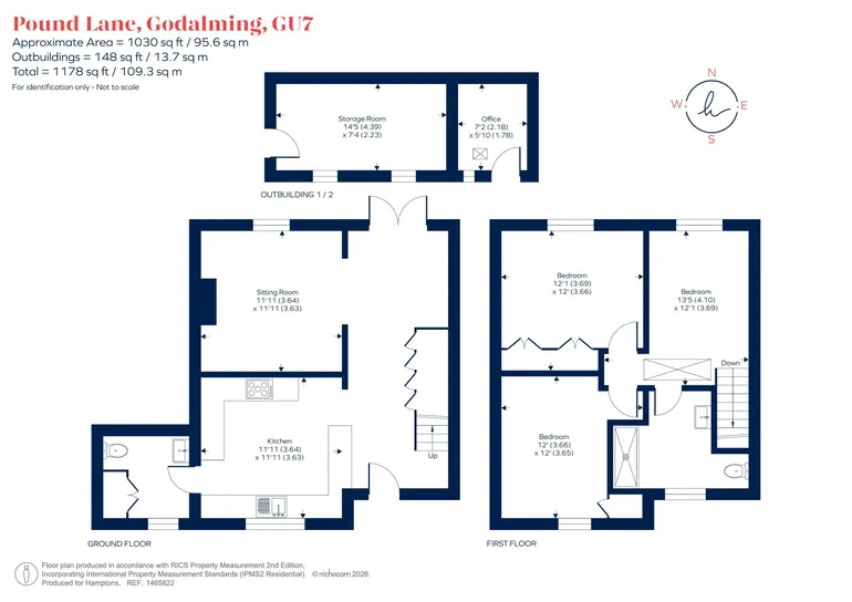Floorplan 1 for Pound Lane, Godalming, GU7