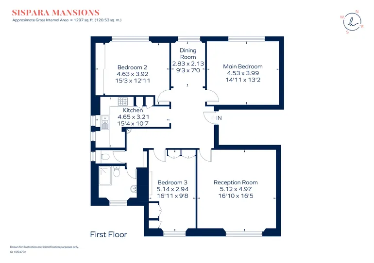 Floorplan 1 for Sispara Mansions, SW15