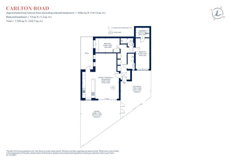 Floorplan 1 for Carlton Road, Ealing, W5