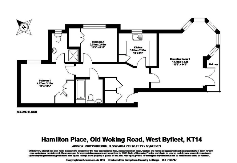 Floorplan 1 for Old Woking Road, West Byfleet, KT14