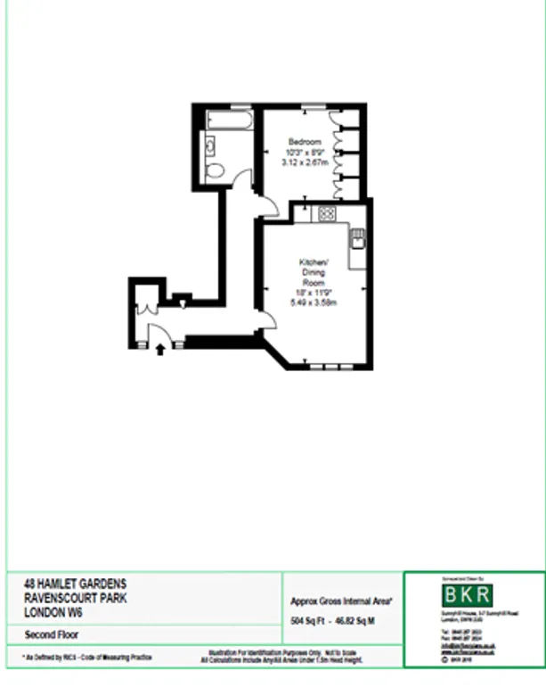 Floorplan 1 for Hamlet Gardens, 290 King Street, London, W6