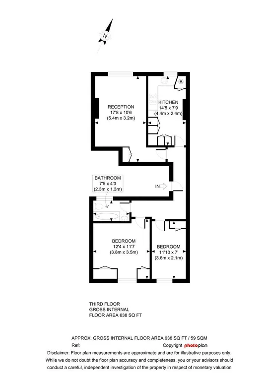 Floorplan 1 for Elgin Avenue London W9