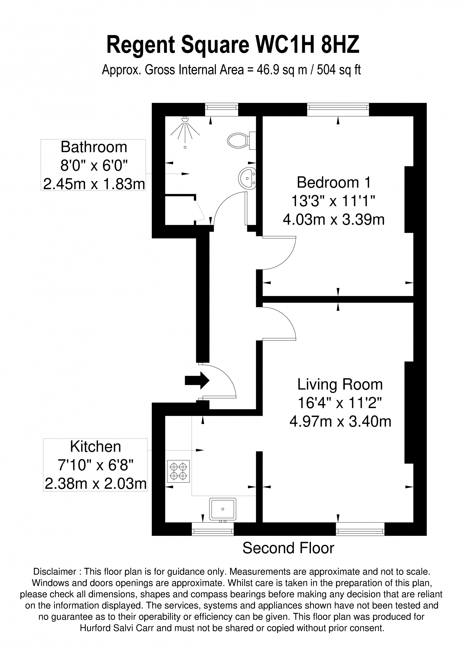 Regent Square, Bloomsbury, London, WC1H floorplan