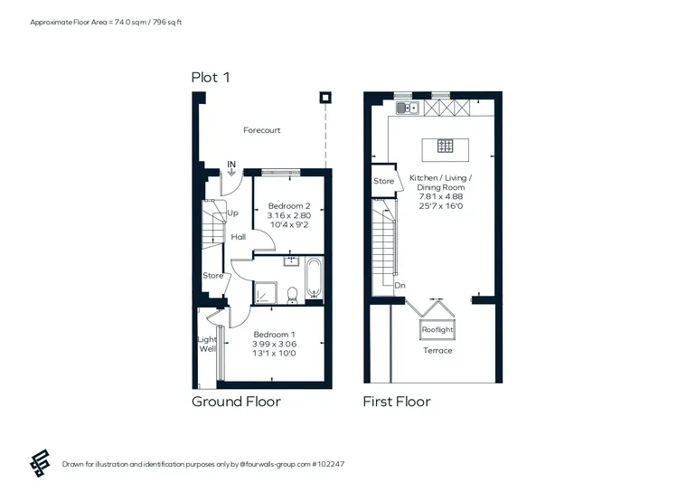 Floorplan 1 for Prestonville Mews, Brighton, BN1
