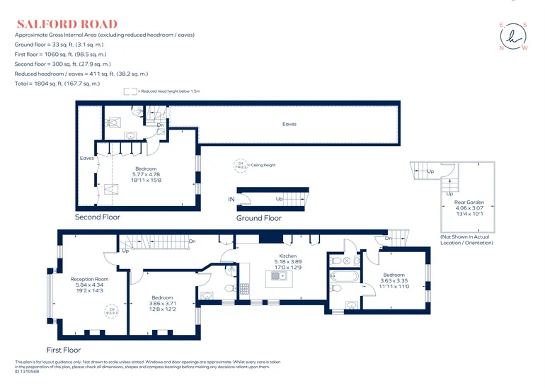 Floorplan 1 for Salford Road, London, SW2
