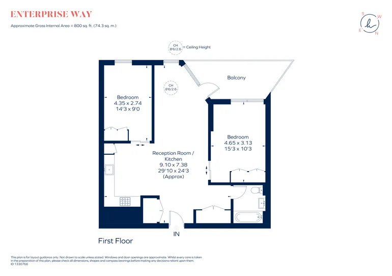 Floorplan 1 for Enterprise Way, London, SW18