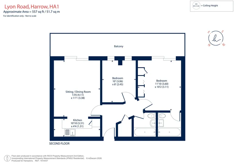 Floorplan 1 for Lyon Road London HA1