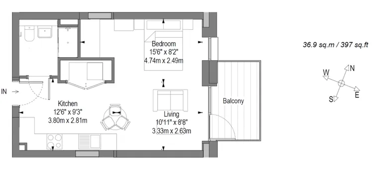 Floorplan 1 for Barking Wharf Square Barking IG11