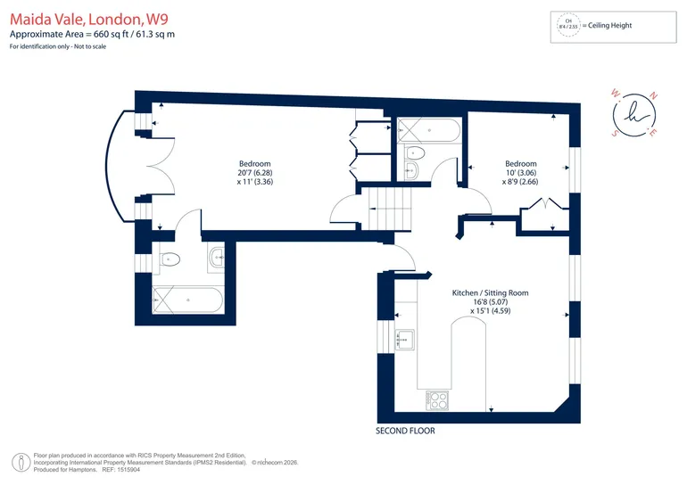 Floorplan 1 for Maida Vale London W9