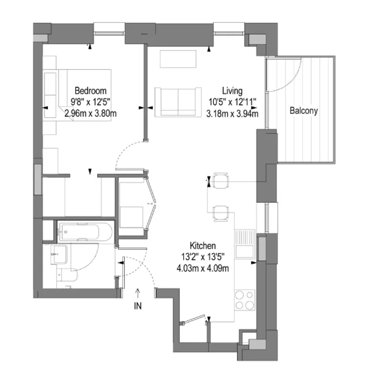 Floorplan 1 for Barking Wharf Square Barking IG11