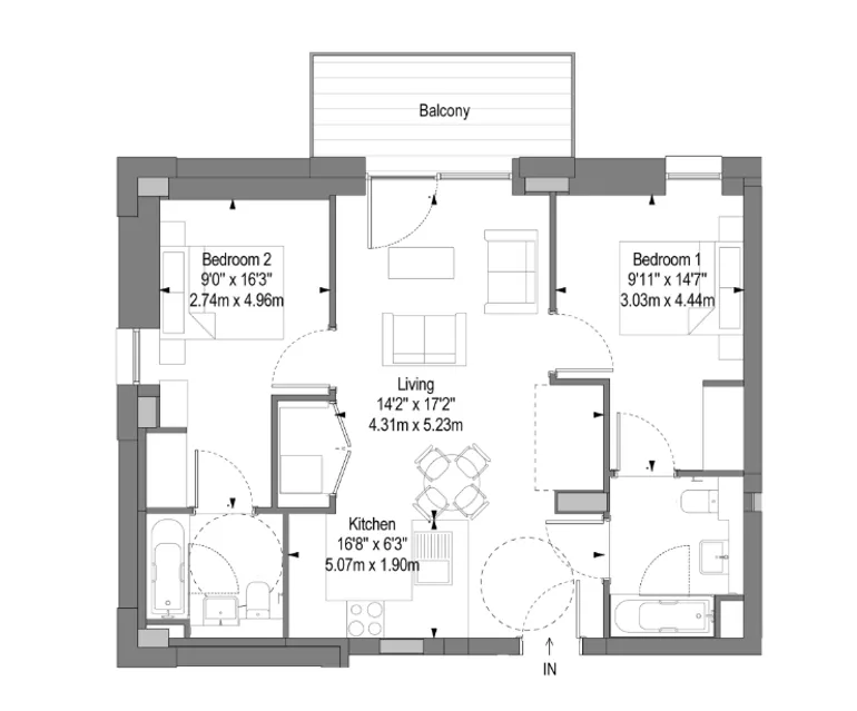 Floorplan 1 for Barking Wharf Square Barking IG11