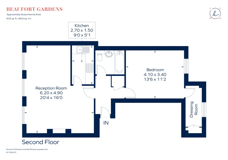 Floorplan 1 for Beaufort Gardens Knightsbridge SW3