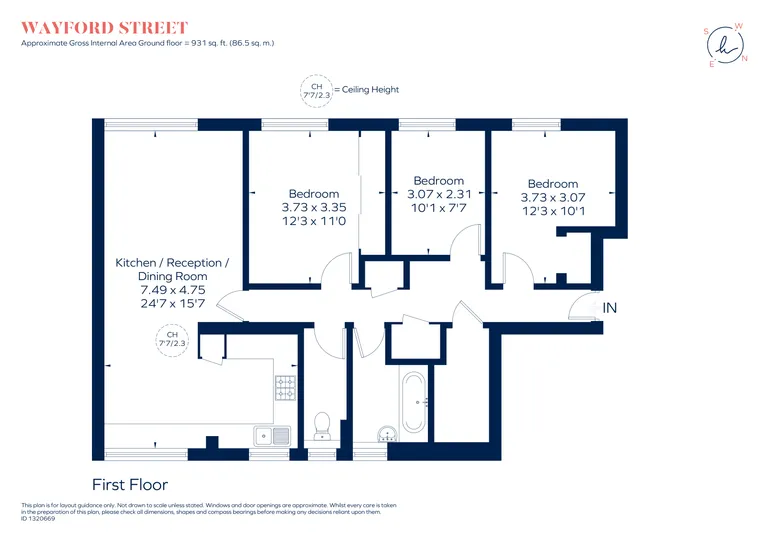 Floorplan 1 for Wayford Street, London, SW11