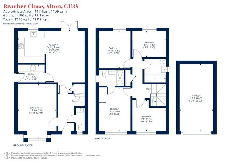 Floorplan 1 for Bracher Close, Alton, GU34