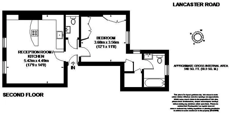 Floorplan 1 for Lancaster Road London W11