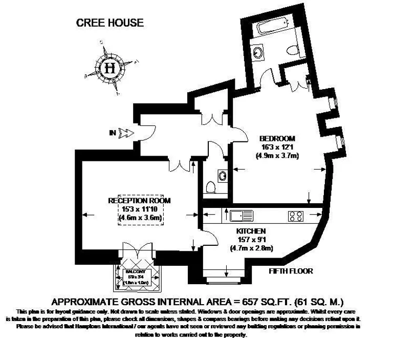 Floorplan 1 for Creechurch Lane EC3, EPC:C