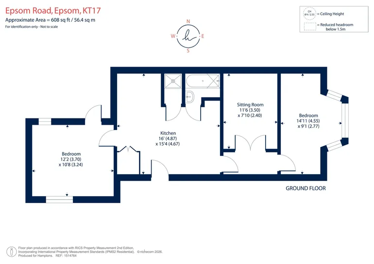 Floorplan 1 for Epsom Road, Epsom KT17