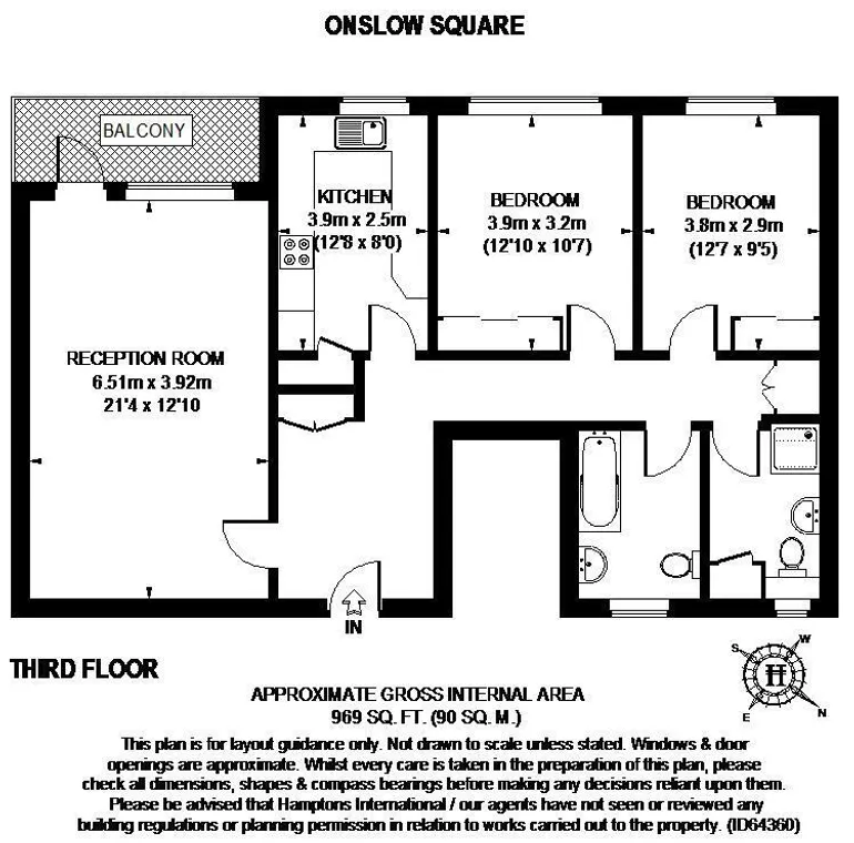 Floorplan 1 for Onslow Square South Kensington SW7