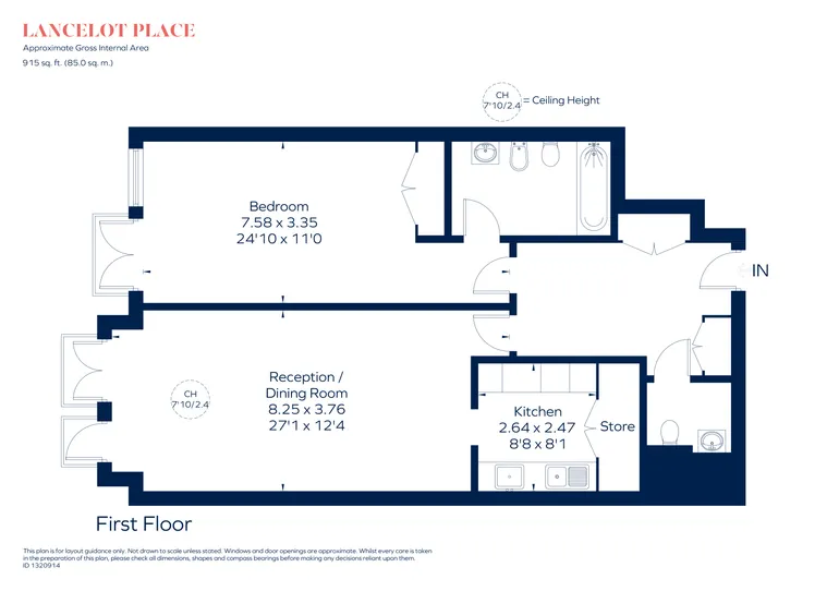 Floorplan 1 for Lancelot Place Knightsbridge SW7