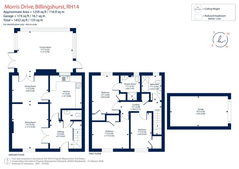 Floorplan 1 for Morris Drive, Billingshurst, RH14