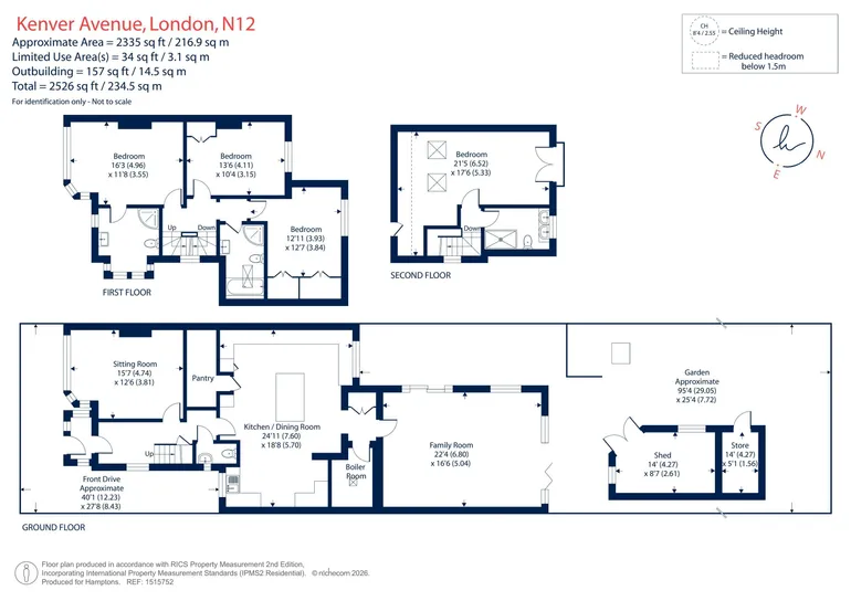 Floorplan 1 for Kenver Avenue, Finchley, N12