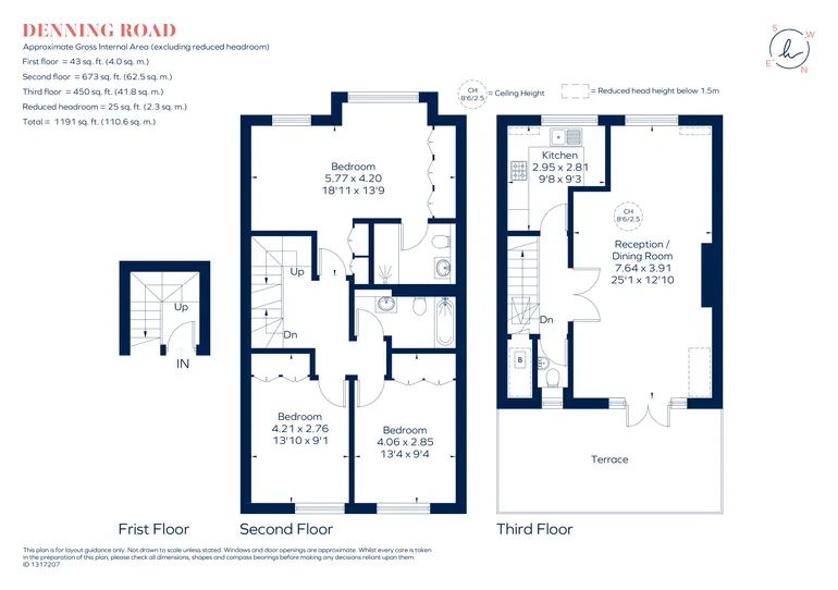 Floorplan 1 for Denning Road, London, NW3