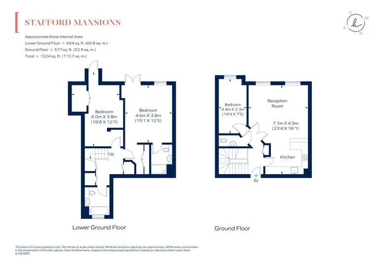 Floorplan 1 for Ferndale Road Clapham SW4