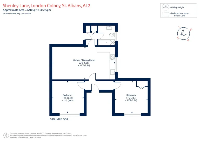 Floorplan 1 for Shenley Lane St Albans AL2