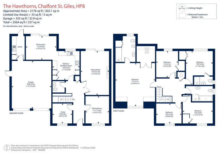 Floorplan 1 for The Hawthorns, Chalfont St. Giles, HP8