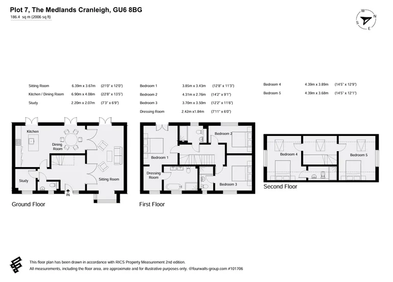 Floorplan 1 for Medland Close Cranleigh GU6