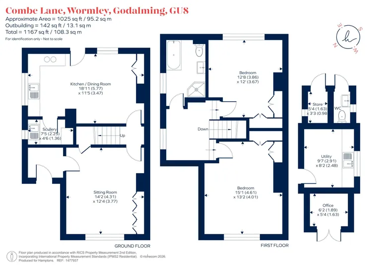 Floorplan 1 for Combe Lane Godalming GU8