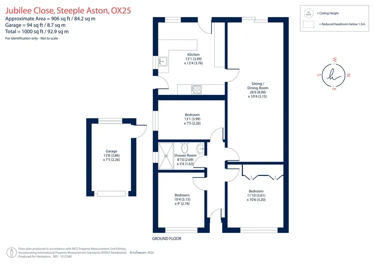 Floorplan 1 for Jubilee Close, Steeple Aston, OX25
