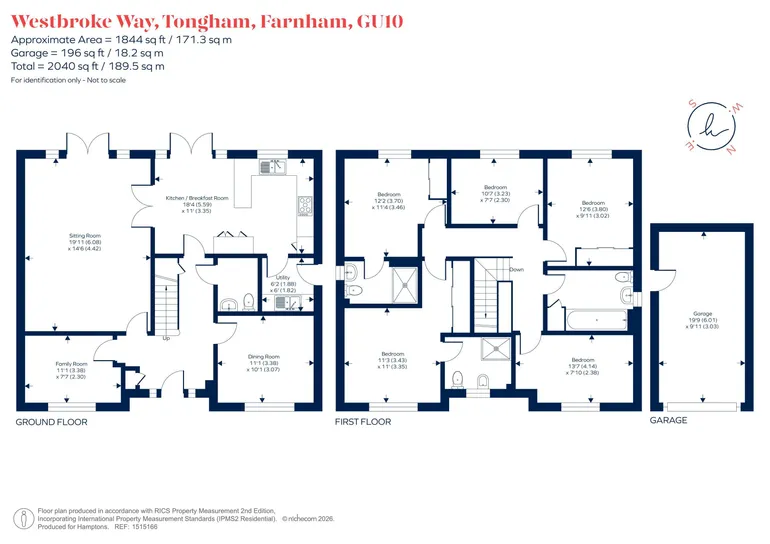 Floorplan 1 for Westbroke Way, Farnham, GU10