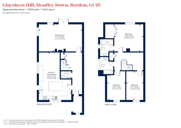 Floorplan 1 for Glayshers Hill, Headley Down, GU35