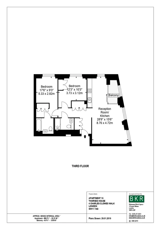 Floorplan 1 for 6-8 Charles Clowes Walk Nine Elms SW11