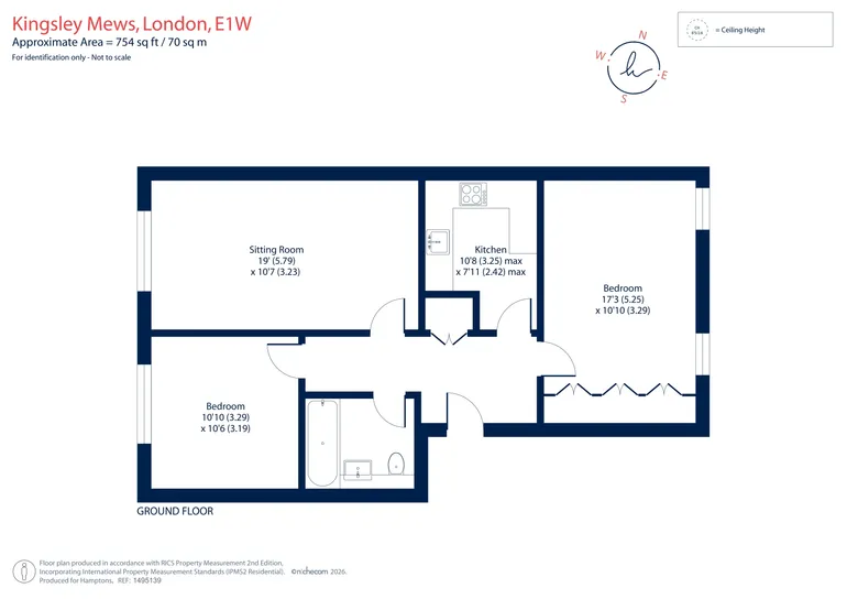 Floorplan 1 for Kingsley Mews, Wapping, E1W